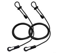 Set di canna da pesca estensibile e guinzaglio per kayak di sicurezza con cavo in gomma regolabile per evitare perdite di attrezzi durante le attività sportive acquatiche, verde (nero)