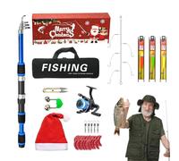 Set di canna e mulinello, telescopico per acqua e salata, set di canna da mulinello esche per principianti, per pescatori e adolescenti, padre il lago il flusso, il fiume