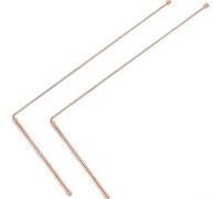 Set di canne da divinizzazione in rame puro per localizzare oggetti persi e rilevare l'acqua, energia spirituale, attrezzatura per metal detector, ricerca oggetti sepolti, 11,4 x 30,5 cm