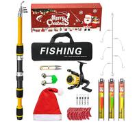Set di canne da natalizie, per all'aperto e in acqua salata, per principianti di, per padri, mariti, amici e uomini in mare, fiume, stagno e serbatoio