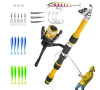 Set di canne da per bambini con rotolo 320G - Ragabile bamini angelo stange | Canna da del telescopio per babini con feedback del morso ultra sensibile | Angelset per principianti per l'