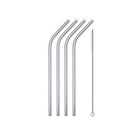 Set di cannucce in acciaio inossidabile Cannucce riutilizzabili da 4/8 pezzi in acciaio inossidabile 304 con spazzola for pulizia(B)