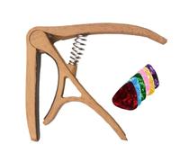 Set di capotasto per chitarra regolabile, morsetto per grilletto acustico elettrico con 6 plettri, clip a cambio rapido portatile, regolazione per principianti, uomini, donne, giocatori