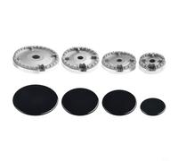 Set di cappelli da cucina per fornelli a gas, sicuri e facili da pulire, adatti per la maggior parte dei fornelli a gas (piatti)