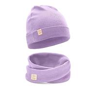 Set di cappelli e sciarpe Bubalove per ragazzi, ragazze, neonati, taglie da 0mc a 12 anni+, molti colori, set primaverili e autunnali, cappelli di cotone, cuciti a mano, viola., 46-52