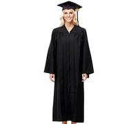 Set di cappellino e abito, set di nappe opache, abito da laurea per chiesa, giudice, laurea per diplomati delle scuole superiori, Blu navy 54, Refer to description