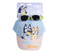 Set di Cappellino e Occhiali da Sole per Bambini Bluey e Bingo - Accessori per Bambini, Blu Chiaro e Rosa, Licenza Ufficiale Cerdá, blu chiaro e rosa, Talla Única Infantil