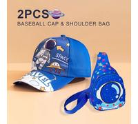 Set di cappello da baseball e borsa a tracolla Boys' Astronaut, 2 pezzi, alla moda e pratico per attività all'aperto durante tutto l'anno, adatto come regalo di ritorno a scuola 3-8YFumetto,stampa dap