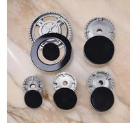 Set di cappucci per fornelli a gas, set di cappello, manici per stufa, include sei cappe essenziali e cinque bruciatori efficienti (piatti)