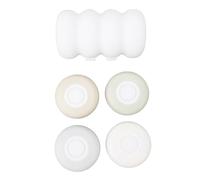Set di Capsule da Viaggio Rotonde da 4 Pezzi Nurnesy - Contenitori da Toilette a Pressione per Gel Doccia, Shampoo e Cosmetici con Comoda Custodia