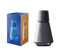 Set di Caraffa e Bicchiere per Acqua da Comodino Vintage 34 Once, Classica Brocca da Notte in Vetro a Strisce con Bicchiere, Grigio
