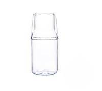 Set di caraffa per acqua da comodino con bicchiere, caraffa da comodino con bicchiere, caraffa da comodino con bicchiere, caraffa da comodino con bicchiere, brocca in vetro trasparente per succo