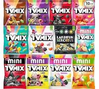 Set di Caramelle Gommose Malaco TV Mix 10 confezioni - Scegli tra molti gusti nella Scatola SÖPÖSÖPÖ - Caramelle svedesi - Liquirizia - Finlandesi - Caramelle al Salmiakki - Originali - Laku - Cioccol