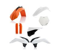 Set Di Carene Plastica Kit Adatto Per Ktm Sx 85 13-17 Bianco-Or