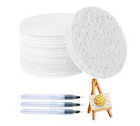 Set di carta da disegno - 3d divertenti forniture artistiche in schiuma con penna per pittura | Spugna di carta su tela 3D per progetti di viaggio di compleanno per bambini accessori artigianali per