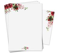 Set di carta da lettera | carta intestata con busta | DIN A4 | stampata acquerello vintage floreale | amore matrimonio San Valentino invito | dv440
