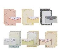 Set di Carta da Lettere e Buste A5, 54 Pezzi Floreale Animale Set di Buste in Carta, Inclusi 36 Creativo Carta da Scrittura A5 e 18 Buste, pour Inviti, lettere, biglietti di ringraziamento