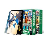 Set di carte da collezione, 60 carte uniche e 32 adesivi, divertente gioco di carte, contiene caratteri speciali, adatto per feste di bambini e giovani