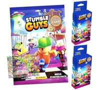 Set di carte da collezione Panini Stumble Guys Serie 2 - Trading Cards - 1 starter + 2 blister + esclusivo biglietto di compleanno