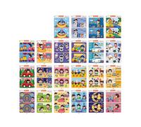 Set di carte da gioco di grandi dimensioni per la concentrazione prescolare con superfici facili da pulire e disegni a cartoni animati per bambini