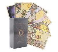Set di carte da lettura dei tarocchi mistici, 78 pezzi, oracolo con simboli classici per studio intuitivo, gioco di carte portatile per
