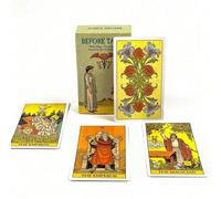 Set di carte dei tarocchi standard, dotato di carte bellamente illustrate, adatto per meditazione personale e pratica divinatoria Luna sopra l'albero,Santo Graal faccia a faccia,Chicchi di caffè Red C