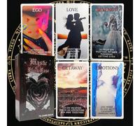 Set di carte dell'oracolo della rosa nera misteriosa | 78 carte | Divinazione portatile per principianti | Amore, vita, relazioni interpersonali e previsioni del futuro | Immagini vivide e carta di al