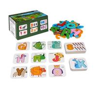 Set di carte, numeri e alfabeti coordinati, carte flash, numeri ' in legno, carte da gioco, giocattoli educativi interattivi per il riconoscimento delle immagini di lettere