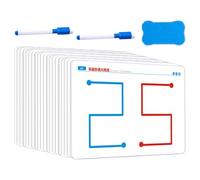 Set di carte per l'allenamento del cervello: carte educative da 10 pezzi, esercizi di coordinazione mano-cervello, carte puzzle laminate su entrambi i lati, strumento per lo sviluppo delle abilità