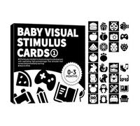 Set di carte sensoriali per bambini - Carta sensoriale per bambini in bianco e nero - Materiale di sviluppo didattico interattivo per e sogni 0-12