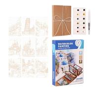Set di cartelle di lavoro ad acquerello, da viaggio, mini set da viaggio ad acquerello, per studenti, hobbisti, principianti, viaggiatori, bar, parco, viaggi su strada, escursionismo, campeggio