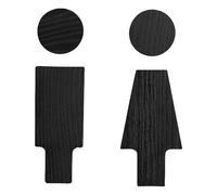 Set di cartelli per porta del bagno in legno uomini e donne segni toilette segnaletica placche Decors da parete per la casa e lo spazio pubblico segno del bagno
