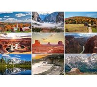 Set di cartoline Natura degli Stati Uniti: 9 carte singole - motivi americani: California Utah Arizona (Monument Valley/Grand Canyon) - Foto/Immagini/Souvenir