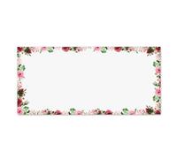 Set di cartoline rosa | 50 cartoline con motivo lungo rosso verde chiaro | vintage fiore | primavera invito compleanno San Valentino amore | dv448