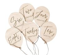 Set di cartoncini per bambini in legno su entrambi i lati, con pietre miliari per bambini, set per fotografia e regalo per neonati