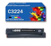 Set di cartucce di toner C3224, confezione da 4 C3210HK0 C3210HC0 C3210HM0 C3210HY0 di ricambio per stampante Lexmark C3224dw C3326dw C3426dw MC3224adwe MC3224dwe MC3224i senza chip,Black-1Pack