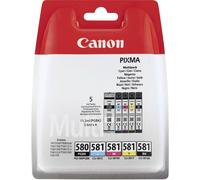 Set Di Cartucce Originali Canon 5X PGI-580 + CLI-581 Pixma TS6151 TS8150 TS8151