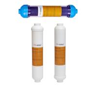 Set di cartucce per acquario o cucina filtri a permeato, filtro a carbone attivo, filtro a resina per acqua deionizzata (PMB+GAC+DI)