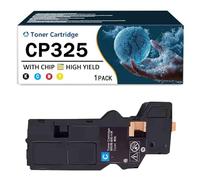 Set di cartucce toner ad alta capacità CP325, confezione da 4 pezzi (CT203486/3487/3488/3489) compatibili con le stampanti multifunzione Xerox ApeosPrint C325 C325dw C325df C325Z,Cyan-1PACK