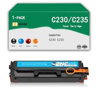 Set di cartucce toner compatibili di ricambio per Xerox C230 C235, ad alta resa, funziona con la stampante Xerox C230 C235 C235DNI C230DNI, con chip, stampa chiara, alta capacità,Cyan-3500Page