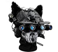 Set di Caschi da Paintball FAST, con Cuffie Tattiche e Modello Telescopico, Visiera e Occhiali, Torcia Elettrica, Luce Lampeggiante di Segnalazione, Supporto NVG, per Tiro Airsoft e Caccia BBS