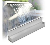 Set di Case per laghetto, Robusto Tubo corrugato, Accessori per Case da Giardino e Design per Esterni - Fontana a sfioro Argentata incassata per Un