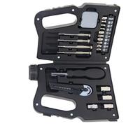 Set di cassetta degli attrezzi, cacciavite multifunzione con scatola di immagazzinaggio a forma di caraffa per olio, set di attrezzi per la casa, per la casa, l'ufficio, il garage, l'officina, il