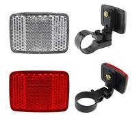 Set di catarifrangenti anteriori e posteriori per bicicletta, 1 riflettore anteriore + 1 posteriore, set di catarifrangenti anteriori e posteriori per mountain bike, moto, e-bike