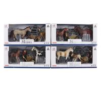 Set di cavallini con contadino e accessori (2 figurine)