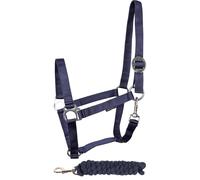 Set di cavezza e corda per cavalli Harry's Horse Initial Bleu Completo