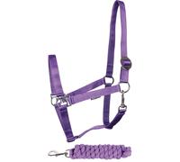 Set di cavezza e corda per cavalli Harry's Horse Initial Violet Shetland