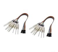 Set di cavi clip di prova da 20 cm per analizzatori logici, sonde maschio/femmina a 20 pin per test stabili (bianco)
