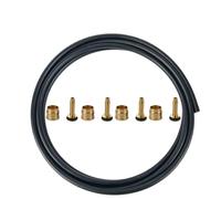 Set di cavi freno per bicicletta per Shimano SRAM Avid, tubo dell'olio da 2,5 m con ago cavo e siringa, strato interno in PBT e guaina in nylon, 4 pezzi, nero