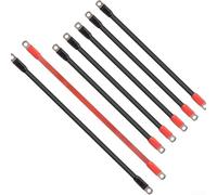 Set di cavi per batteria per carrello da golf, 7 pezzi, rosso e nero, filo di saldatura pesante, nucleo in rame resistente alle alte temperature, collegamento di alimentazione per manutenzione veicoli